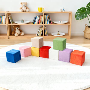 Blocs de <span class=keywords><strong>mousse</strong></span> pour bébé personnalisés 5,51 pouces Ensemble de jeux doux Blocs de construction colorés <span class=keywords><strong>en</strong></span> cube Jouets pour tout-petits - Product Image 2