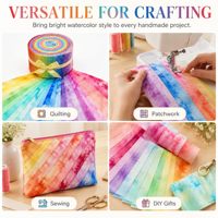 Lot de 20 bandes de tissu en coton prédécoupées 6,5*50cm, teintes unies, écologiques, lavables, pour patchwork, couture et loisirs créatifs DIY