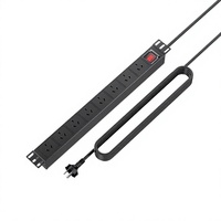 Unidad de Distribución de Energía (PDU) Australiana Eficiente de 8 Vías, 19 Pulgadas, para Montaje en Rack, Estándar AU, para Gabinete de Servidor, 2500W