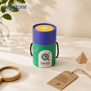 Cilindro de Cartón Reciclable Impreso Personalizado, Cilindro de Cartón para Manualidades, Estampado en Caliente, Embalaje para Rompecabezas, Tubo de Papel, Caja de Regalo con Asa - Product Image 1
