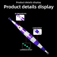 Vente en gros de leurres métalliques lumineux personnalisés, à action rapide, à coulée rapide, en plomb, appâts artificiels durs, sans hameçons