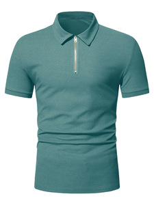 Commerce transfrontalier Europe-Amérique : Nouvelle chemise décontractée à manches courtes pour homme, idéale pour le sport et le fitness, avec col à revers. - Product Image 4