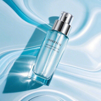 Haute Qualité Personnalisé Vide Bleu 30ml 80ml 100ml Huile De Massage Vaporisateur Bouteilles En Verre Cosmétique Visage Lotion Sérum Maquillage Conteneur