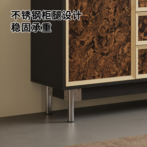 Daiying <b>Sideboard</b> Solid Wood <b>Storage</b> Cabinet 5 Compartments Living Room Furniture Mid Century Style - Product Image 4