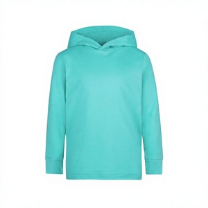 Sweat-shirt à capuche unisexe en tricot uni, coupe classique, décontracté, manches longues, vert menthe - Product Image 3