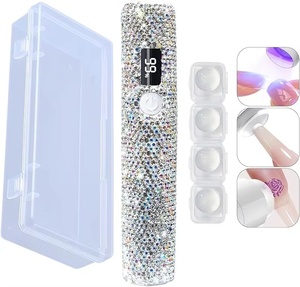 ไฟยูวีแบบพกพา 3W สำหรับทำเล็บ LED ไร้สาย ชาร์จผ่าน USB พร้อมที่ปั๊มซิลิโคน หน้าจอ LED - Product Image 1