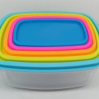 Boîte de rangement de cuisine carrée blanche 1-2L en plastique PP de qualité alimentaire, résistante, écologique, scellée et compatible micro-ondes – Meilleure vente
