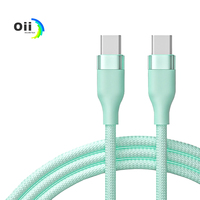 Câble USB-C vers C 100W avec puce E-Mark, charge rapide, en nylon tressé, pour iPhone 15/16/17, ordinateur et appareil photo