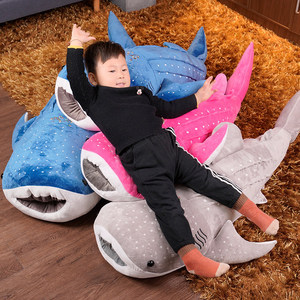 Almohada de Peluche Gigante de Tiburón Ballena Azul, Peluche de Tiburón Ballena con Manchas, Cojín Largo para Dormir, Venta al por Mayor de Fábrica, OEM, Personalizado - Product Image 3