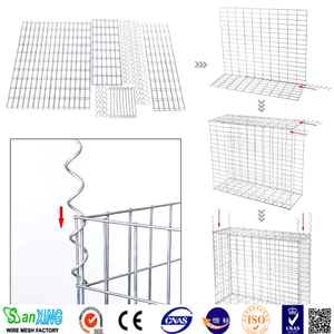 Precio de fábrica SANXING Malla de alambre hexagonal galvanizada en caliente, caja de gaviones de 2-4 mm de calibre de alambre, cesta de gaviones duradera para inundaciones - Product Image 4