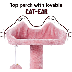 Memanjat gores menara Sisal pohon menara Kondominium bermain hewan peliharaan tiang cakar kucing furnitur besar kayu rumah kucing - Product Image 4