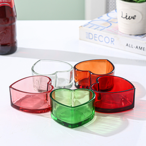 <span class=keywords><strong>Portacandele</strong></span> in <span class=keywords><strong>vetro</strong></span> a forma di cuore colorato vuoto - Product Image 2