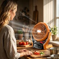 Ventilateur de table sans fil 20V, sans balais, rechargeable, industriel/bricolage, 8W, portable, électrique, 1750 tr/min, faible consommation, pour la maison et le bureau