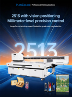 Impresora Plana UV HanColor 2513 de Gran Formato para PVC, Acrílico, Plástico, Acero Inoxidable, Metal, Vidrio, Madera, Cuero y Tarjetas