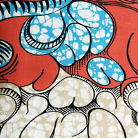 2025 Venta al por mayor de paños africanos auténticos con estampado batik, de hilo cardado, estilo liso tejido, para niños, de doble cara, para cubrir camisas africanas Java