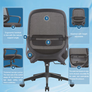 Chaise de personnel Offre Spéciale chaises d'ordinateur de direction <span class=keywords><strong>en</strong></span> maille chaise de <span class=keywords><strong>bureau</strong></span> pivotante de conférence nouveau Design rotatif à 180 degrés pour le <span class=keywords><strong>bureau</strong></span> - Product Image 5