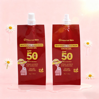 Somewang vente en gros Mini bec thermoscellé quatre côtés Sachet cosmétique pochette en aluminium pour crème solaire masques faciaux Lotion crème pour les yeux