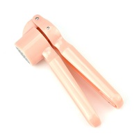 Presse à ail en alliage de Zinc avec manche souple, accessoires de cuisine, Gadget de cuisine de couleur rose, 1 pièce