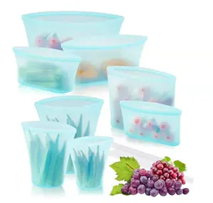 Customized high-quality reusable silicone food storage bags, snack sandwich bags, silicone food storage bags