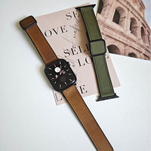 สายนาฬิกาหนังแม่เหล็กสุดหรู Upro สำหรับ Apple Watch 38 40 42 44 มม. 18 มม./20 มม./22 มม. ทนทานและกันน้ำ หัวเข็มขัดแบบ OEM สั่งทำได้ - Product Image 6