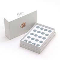 Boîte cosmétique rigide rectangulaire avec logo personnalisé, gaufrage, emballage en carton recyclé PPWR, insert personnalisé pour fard à joues