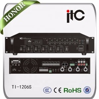 Amplificateur numérique PA professionnel 6 zones, puissance audio 5.1, système d'amplification avec USB / Bluetooth / FM, amplificateur karaoké DJ