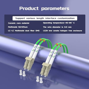 Cable de Fibra Óptica Multimodo LCUPCLCUPC 40100GB de 75 Metros (25 pies) LC a LC OM5 LCLC, Cable de Conexión Óptica de 10 Gigabits, OEM ODM - Product Image 5