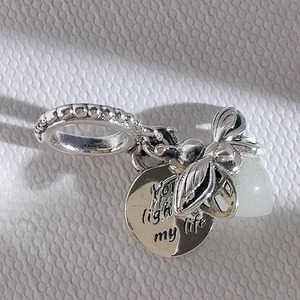 HaYa Unisex Trendy Handmade Delicate Beads 925 Sterling Silver Silver Plated Fashion Night <b>Light</b> Fireflies <b>Rainbow</b> Pendant - Product Image 1