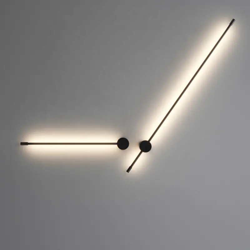 factory price iron art wall long line lamp 60cm 90cm 120cm led bar wall lamp for living room