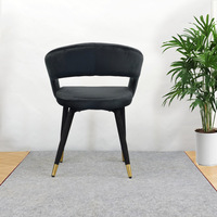 Chaises de salle à manger modernes en velours rembourrées avec hauteur réglable pour la maison, le bar, la salle de sport, l'appartement - Design capitonné de luxe pour le loisir