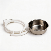 Mangeoire portable XL en acier inoxydable pour oiseaux, distributeur de nourriture pour perruches, cockatoeils, conures, coupelle pour ménagères, abreuvoir