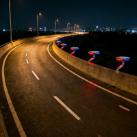 Feux stroboscopiques solaires rouge-bleu, lumière d'avertissement synchrone GPS Beidou pour garde-corps de route