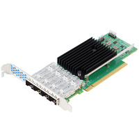 Original Intel 2/4 Puerto I350 T2 T4 F2 X520 X710 XXV710 E810 XXVDA2 XXVDA4 PCI 10/25/100Gb Servidor con cable Tarjeta de red Stock