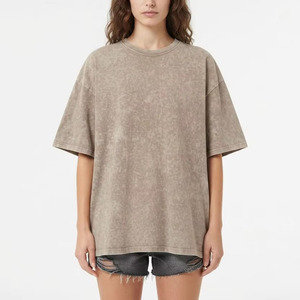 Custom High Quality Women's Oversized 100% Cotton T-shirt Short Sleeve Breathable Women Casual <b>Tops</b> For Sale - Product Image 4