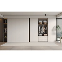 Armario Moderno Extensible para Sala de Estar con Puertas de Pared Mate, Material WPC Ecológico y Duradero, Armario para Dormitorio, Comedor o Villa