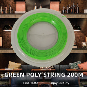 Durable 1,25 MM Green Poly Pentagon <span class=keywords><strong>String</strong></span> 200M <span class=keywords><strong>Long</strong></span> Tennis Producto hecho de poliéster de alta calidad - Product Image 2
