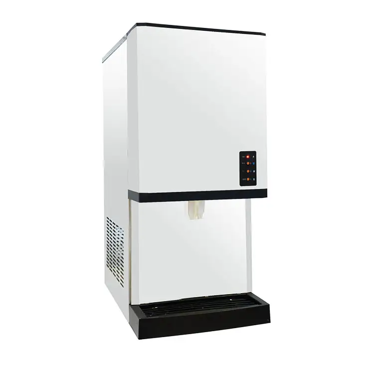 Dispenser Air Listrik Kecil Gaya Top Meja, 150Kg/24 Jam dengan Pembuat Es