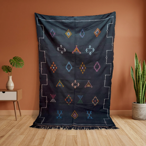 Alfombra Tribal Hecha a Mano, Alfombra Marroquí de Seda de Cactus, Alfombras Rectangulares con Base de Yute, para Sala de Estar, Venta al Por Mayor, Anudadas a Mano - Product Image 4