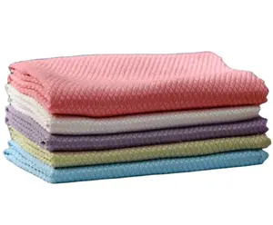 Wholesale Water Absorbent Thickened Microfiber Kitchen Dishcloth Dishtowel Cleaning Cloth