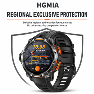 Montre connectée GPS 1,46 pouce 1200 mAh 10 jours d'autonomie IPX8 étanche Boussole Altimètre Appel 107 modes sportifs - Product Image 3
