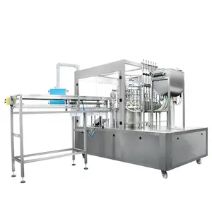 Automatic 4 Heads 6 Heads Rotary Nozzle Pouch Suction Bag Yogurt Milk Packaging Filling Sealing Capping Machine