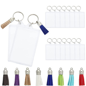 Acrylic Nhựa Tùy chỉnh DIY llaveros de acrilicos transparentes khoảng trống hình dạng Keychain xem ảnh với hình ảnh tua - Product Image 2