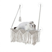 Perchoir de fenêtre rectangulaire pour chat en alliage d'aluminium robuste, capacité de 40 lb, maille respirante, pliable, amovible, lavable, toutes saisons
