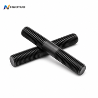 Custom Carbon Steel Black Oxide Double End Stud Bolt Threaded Rod for Industrial Machinery