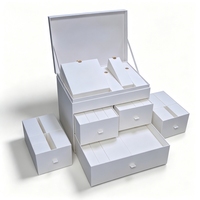 Boîte cadeau personnalisée en forme de coffre au trésor avec couvercle rabattable, tiroir, ceinture, portefeuille, boîte de rangement pour vêtements, emballage pour vêtements