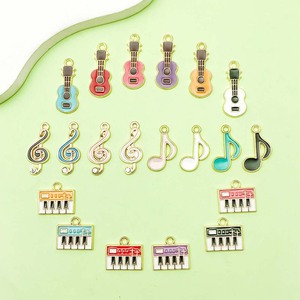 Colorful Musical Instrument Pendants Guitar Piano <b>Note</b> Alloy DIY Jewelry Charms For Creative Accessories Unisex Gift - Product Image 4