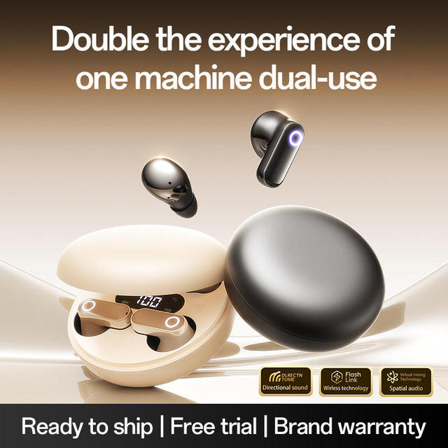 TWS Earbuds for BT6.0 ENC Noise Cancelling Hi-Fi Sound IPX5 Waterproof Long Battery Life Sleep Mode Wireless Charging Case