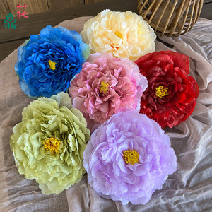 Têtes de fleurs de pivoine impériale en soie, fleurs artificielles faites à la main, décoration de mariage, décoration murale florale pour hôtel - Product Image 1