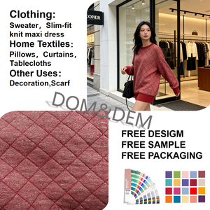 लाल हीरे की बनावट Jacquard कपड़ा ड्रेपे मजबूत डिजाइनर महिला पहली पसंद - Product Image 4