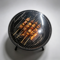 Grille de cuisson en maille pour barbecue, rôtissoire pour foyer extérieur, outil de service alimentaire pour camping, randonnée, pique-nique, fête de jardin et jardin